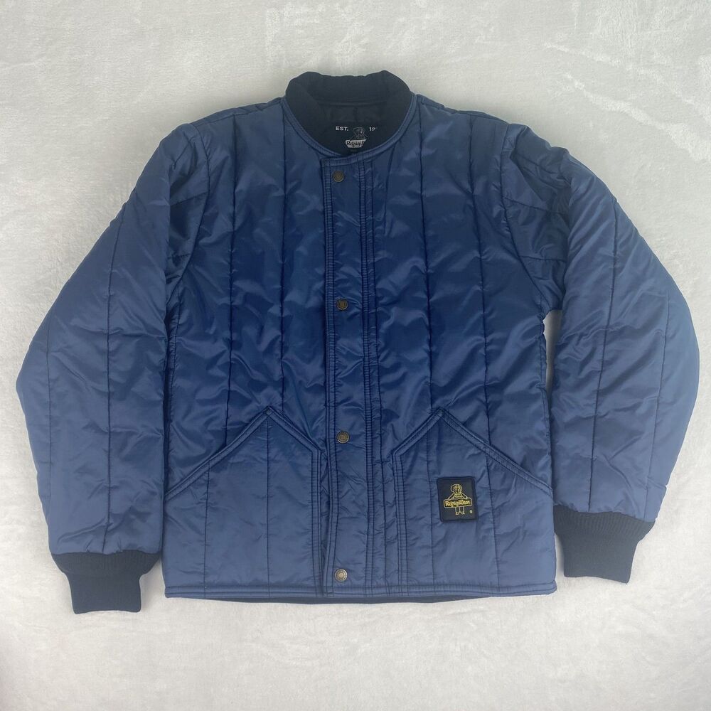 RefriWear Cooler Wear Jacket Adult Small Blue Full Zip Insulated Workwear 0525R